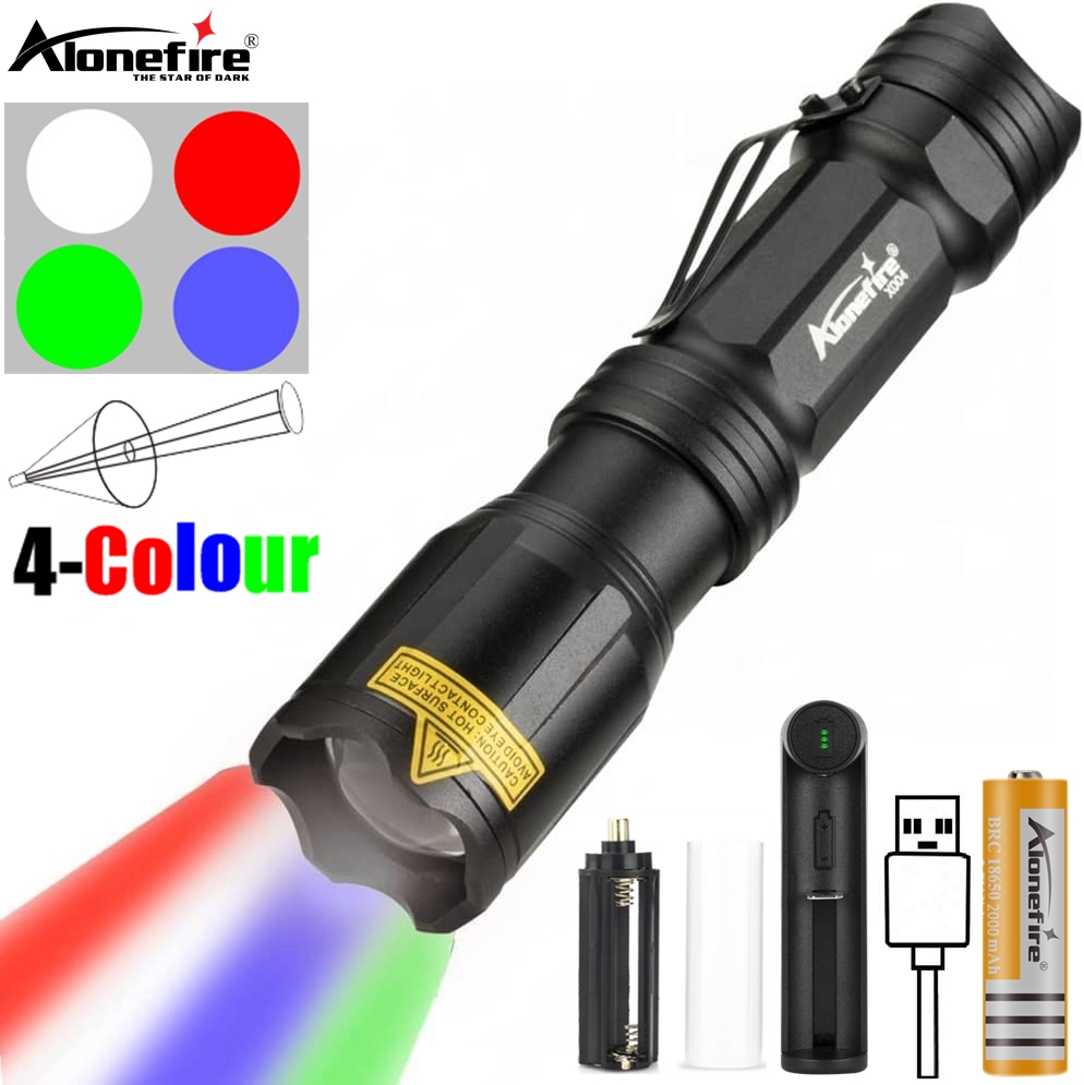 Outdoor Hunting Photography - Linterna LED con Zoom de 4