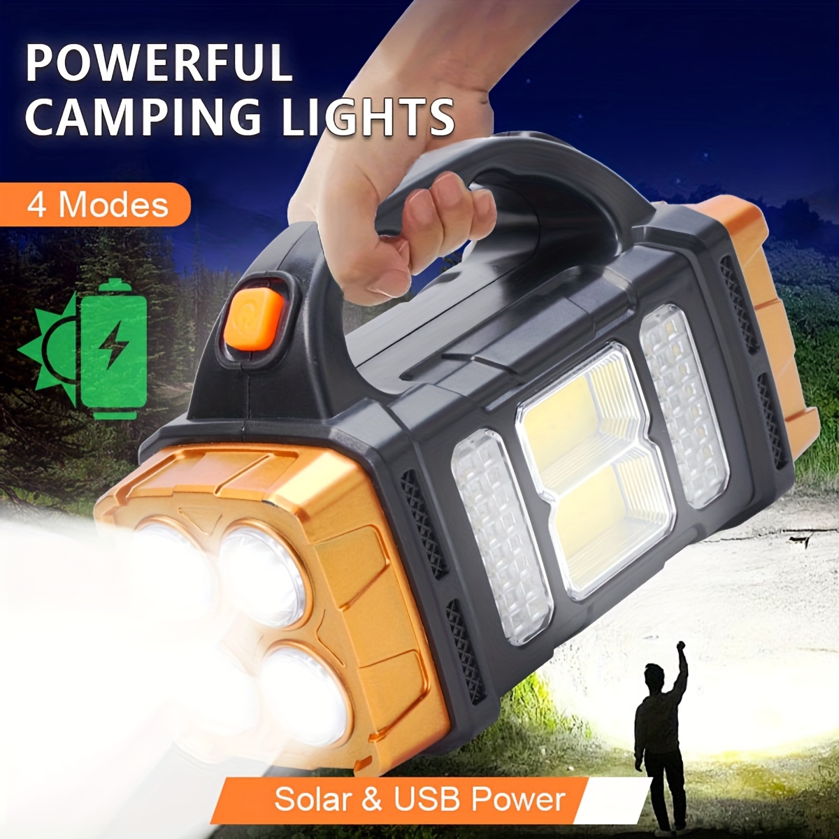 Nueva Linterna LED Solar Recar - Outdoor Hunting And Fishing reseña y precio