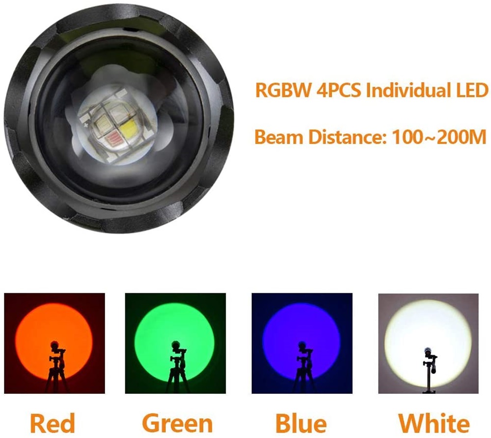 Linterna LED con Zoom de 4 Col - Outdoor Hunting Photography reseña y precio
