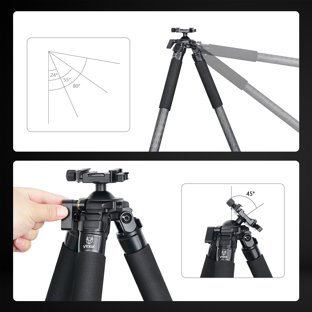 Trípode VICELK MK323 de Fibra  - Outdoor Hunting Photography reseña y precio