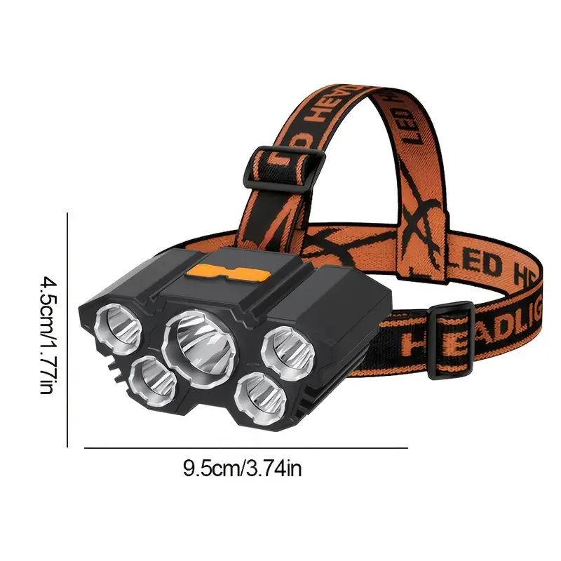 Linterna frontal portátil de 5 - Outdoor Hunting And Fishing reseña y precio